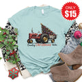 Country Christmas Wishes Tee - Heather Dusty Blue - 15 product image 1