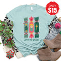 Joy to the World Candy Tee - Heather Dusty Blue - 15 product image 1