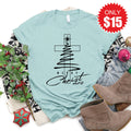 Merry Christmas Tee - Heather Dusty Blue - 15 product image 1