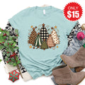 Christmas Trees Tee - Heather Dusty Blue - 15 product image 1