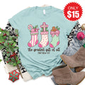 Greatest Gift Stockings Tee - Heather Dusty Blue - 15 product image 1