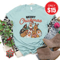 Merry Chickmas Tee - Heather Dusty Blue - 15 product image 1