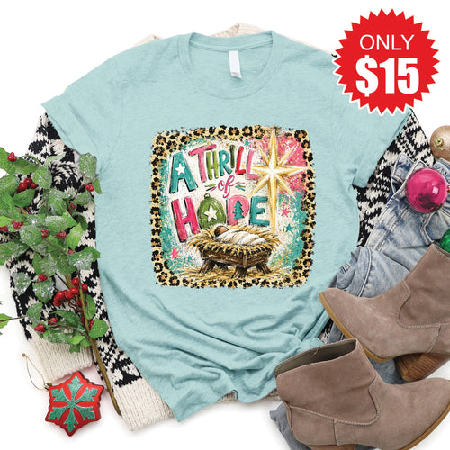 A Thrill of Hope Tee - Heather Dusty Blue - 15 product image 1