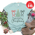 Merry Christmas Tee - Heather Dusty Blue - 15 product image 1