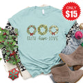 Faith Hope Love Tee - Heather Dusty Blue - 15 product image 1