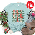 Christmas Boots Tee - Heather Dusty Blue - 15 product image 1
