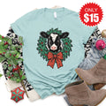 Christmas Cow Tee - Heather Dusty Blue - 15 product image 1