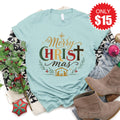 Merry Christ Mas Tee - Heather Dusty Blue - 15 product image 1