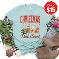 Christmas Calories Tee - Heather Dusty Blue - 15 product image 1