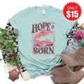 Hope Is Born Tee - Heather Dusty Blue - 15 product image 1