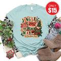Jingle All The Way Tee - Heather Dusty Blue - 15 product image 1