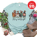 Merry and Bright Tee - Heather Dusty Blue - 15 product image 1