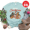 Merry Chickmas Tee - Heather Dusty Blue - 15 product image 1