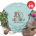 Jesus Is The Reason Tee - Heather Dusty Blue - 15 product image 1