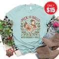 Peck the Halls Tee - Heather Dusty Blue - 15 product image 1