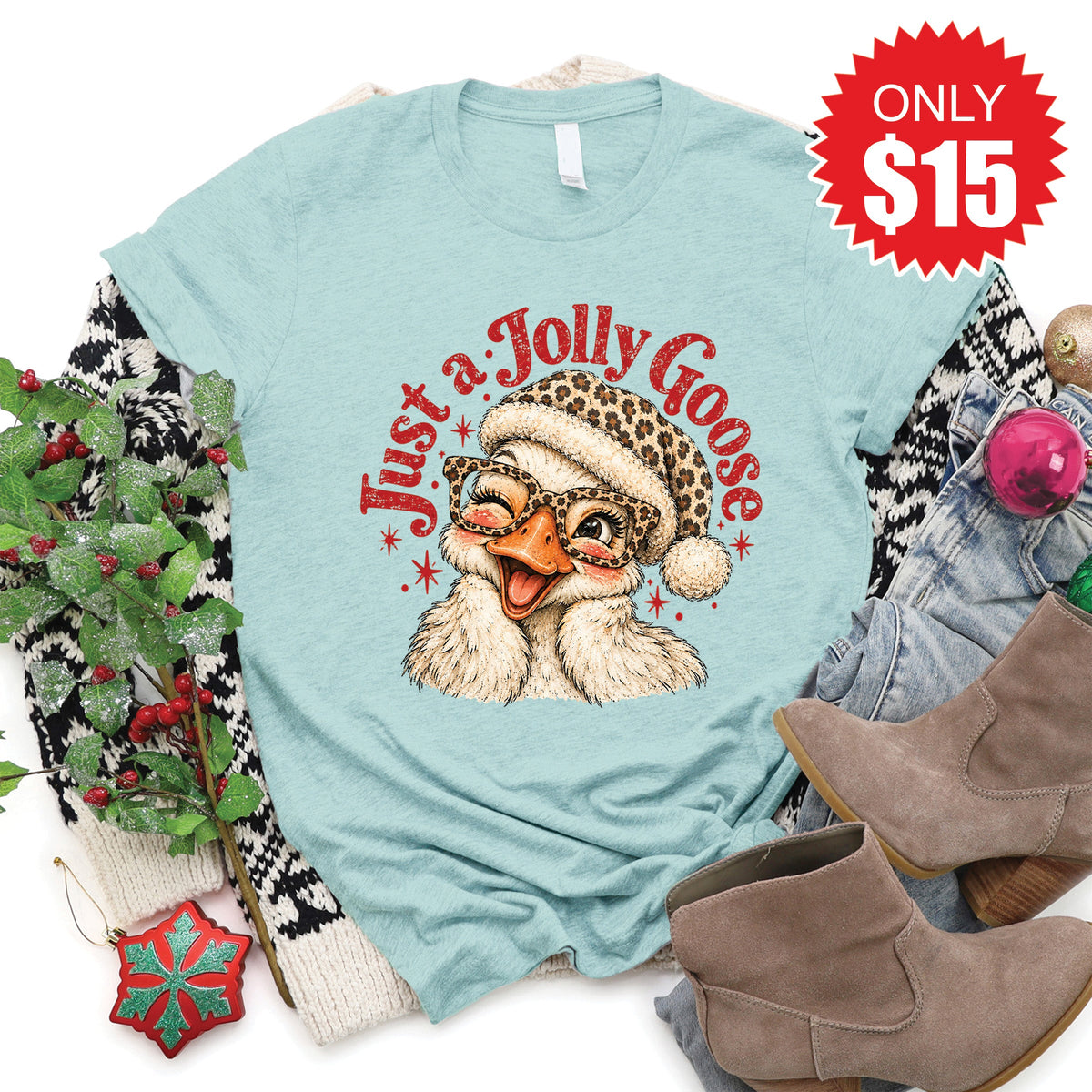 Jolly Goose Tee - Heather Dusty Blue - 15 product image 1