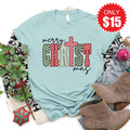 Merry Christmas Tee - Heather Dusty Blue - 15 product image 1