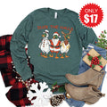 Duck The Halls Long Sleeve - Heather Forest - 17 product image 1