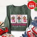 Dachshund Through The Snow Sweatshirt - Heather Forest - 20 product image 1