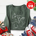 The King Is Born Sweatshirt - Heather Forest - 18 product image 1
