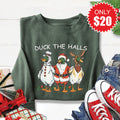 Duck The Halls Sweatshirt - Heather Forest - 20 product image 1