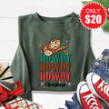 Howdy Christmas Sweatshirt - Heather Forest - 20 product image 1