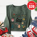 My God Is Sweatshirt - Heather Forest - 20 product image 1