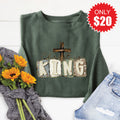 Christ Is King Sweatshirt - Heather Forest - 20 product image 1