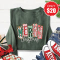 Merry Christmas Sweatshirt - Heather Forest - 20 product image 1