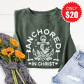 Anchored In Christ Sweatshirt - Heather Forest - 20 product image 1