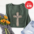 Cross Checkered Sweatshirt - Heather Forest - 20 product image 1