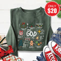 My God Is Sweatshirt - Heather Forest - 20 product image 1