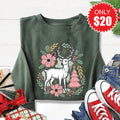 Reindeer Sweatshirt - Heather Forest - 20 product image 1