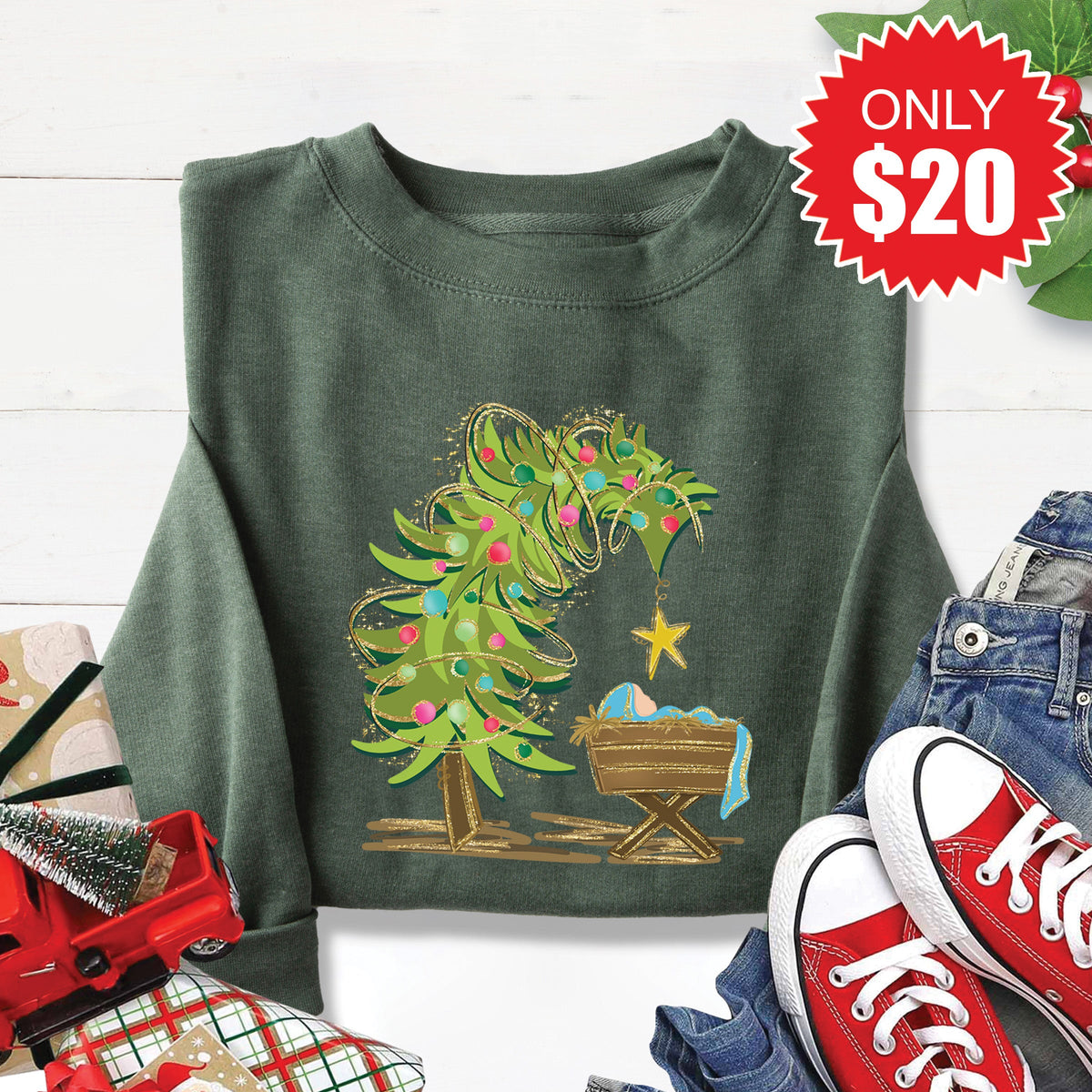 A Thrill of Hope Sweatshirt - Heather Forest - 20 product image 1