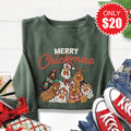 Merry Chickmas Sweatshirt - Heather Forest - 20 product image 1