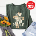 Love God Sweatshirt - Heather Forest - 20 product image 1