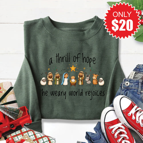 A Thrill Of Hope Sweatshirt - Heather Forest - 20 product image 1