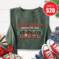 Dachshund Through The Snow Sweatshirt - Heather Forest - 20 product image 1