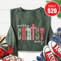 Merry Christmas Sweatshirt - Heather Forest - 20 product image 1