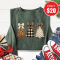 Leopard Christmas Trees Sweatshirt - Heather Forest - 20 product image 1