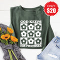 God Keeps His Promises Sweatshirt - Heather Forest - 20 product image 1