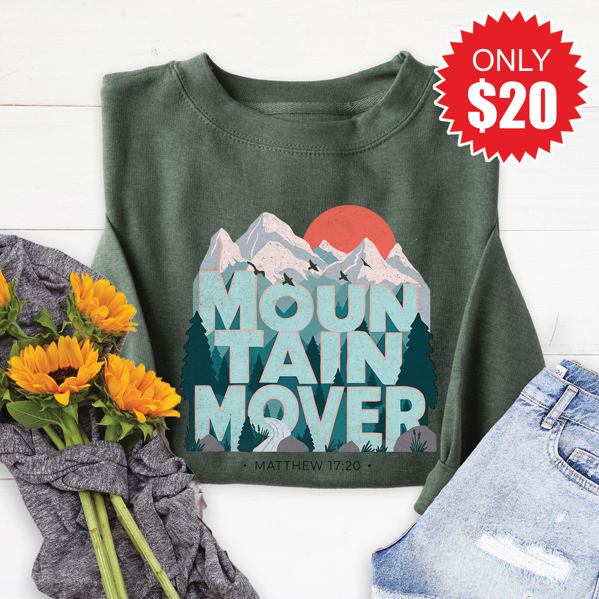 Mountain Mover Sweatshirt - Heather Forest - 20 product image 1