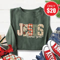 Jesus Loves You Sweatshirt - Heather Forest - 20 product image 1
