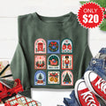 Christmas Stamps Sweatshirt - Heather Forest - 20 product image 1