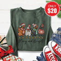 Merry and Bright Sweatshirt - Heather Forest - 20 product image 1