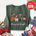 Merry and Bright Sweatshirt - Heather Forest - 20 product image 1