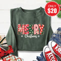 Merry Christmas Sweatshirt - Heather Forest - 20 product image 1