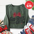 God Gives The Best Gifts Sweatshirt - Heather Forest - 20 product image 1