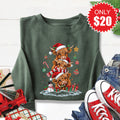 Christmas Cows Sweatshirt - Heather Forest - 20 product image 1
