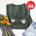Jesus and Dogs Sweatshirt - Heather Forest - 20 product image 1